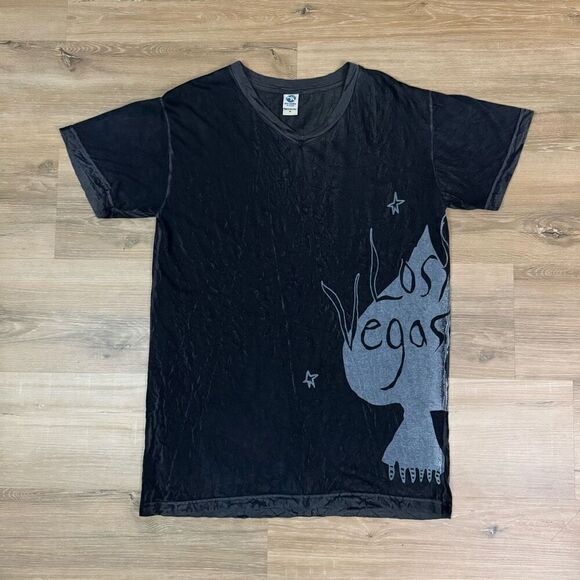 Lost Vegas Size M Tim Burton Neon Museum Graphic Tee Black Spade Artsy Exhibit - Picture 1 of 7